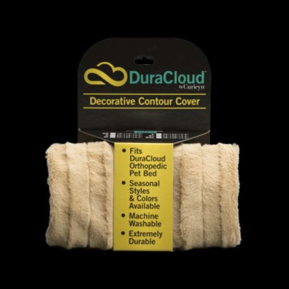 Camel - DuraCloud Orthopedic Pet Bed and Crate Pad Contour Cover - Small