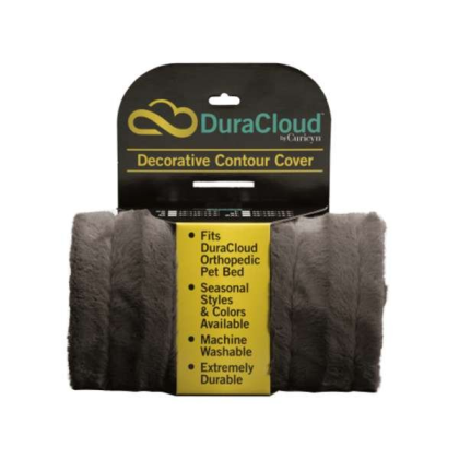 Charcoal - DuraCloud Orthopedic Pet Bed and Crate Pad Contour Cover - X-Small