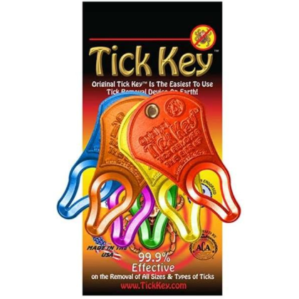 Multi color - The Original Tick Key Tick Removal Device - Portable, Safe and Highly Effective Tick Removal Tool - Assorted Colors