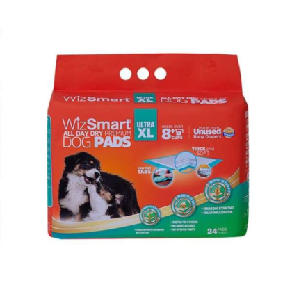 WizSmart All Day Dry Dog Pads Ultra XL 24 Count 4 Pack - 24 Count