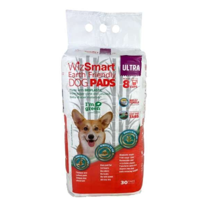 WizSmart Earth Friendly Dog Pads Ultra 30 Count 4 Pack - 30 Count