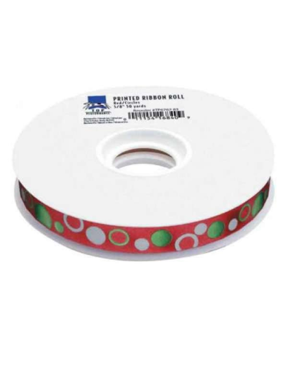 Circles - 50-Yard Printed Ribbon Rolls - 50 Yards