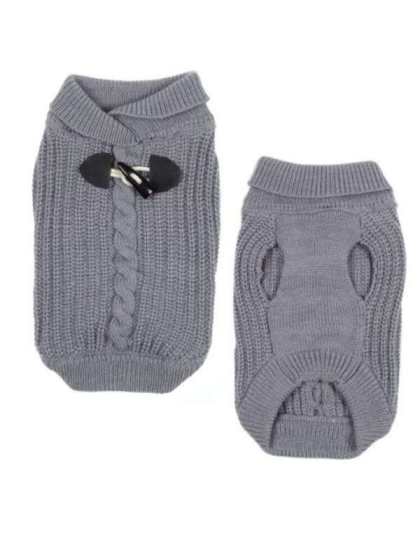 Gray - ES Shawl Collar Sweater  - Large