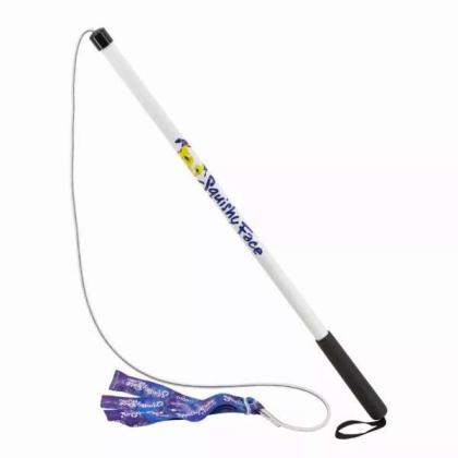 Purple/Blue Tie Dye - Flirt Pole V2 Dog Toy with Lure - Regular