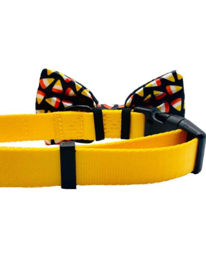 Candy Corn - Cutie Ties Dog Bow Tie - One Size