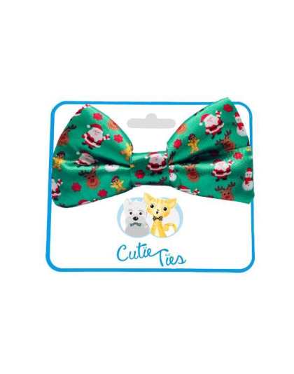 Xmas Green - Cutie Ties Dog Bow Tie - One Size