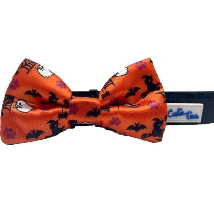 Halloween Orange - Cutie Ties Dog Bow Tie - One Size