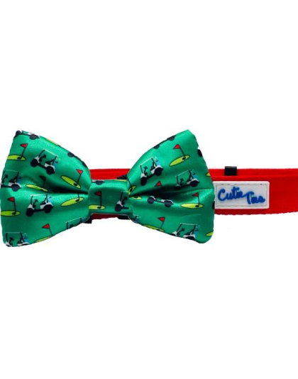 Golf Green - Cutie Ties Dog Bow Tie - One Size