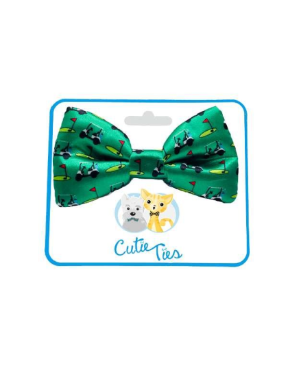 Golf Green - Cutie Ties Dog Bow Tie - One Size