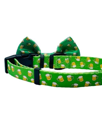 Green Beer - Cutie Ties Dog Bow Tie - One Size