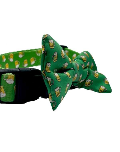 Green Beer - Cutie Ties Dog Bow Tie - One Size