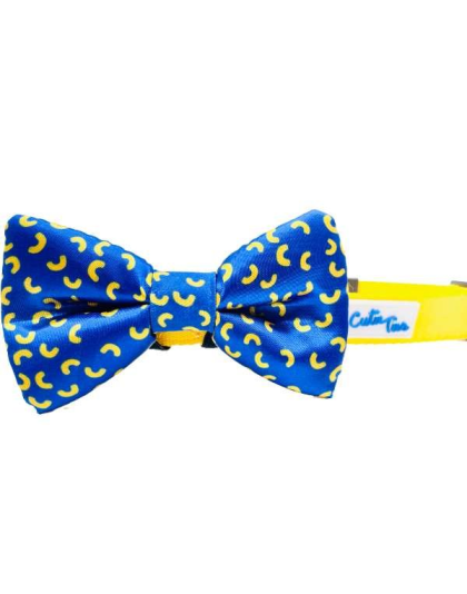Mac and Cheese Blue - Cutie Ties Dog Bow Tie - One Size