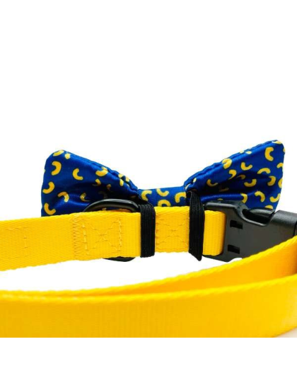 Mac and Cheese Blue - Cutie Ties Dog Bow Tie - One Size