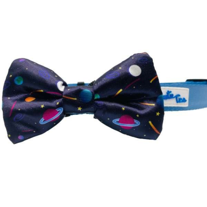 Space Planets - Cutie Ties Dog Bow Tie - One Size