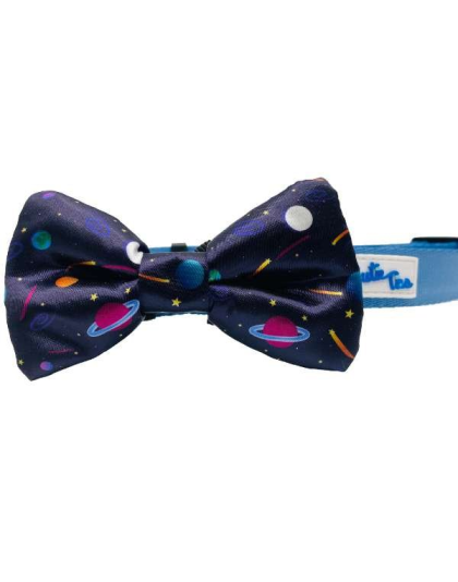 Space Planets - Cutie Ties Dog Bow Tie - One Size