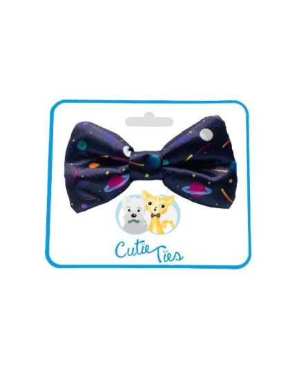 Space Planets - Cutie Ties Dog Bow Tie - One Size