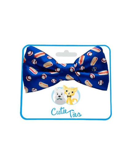 Baseball/Hotdogs - Cutie Ties Dog Bow Tie - One Size