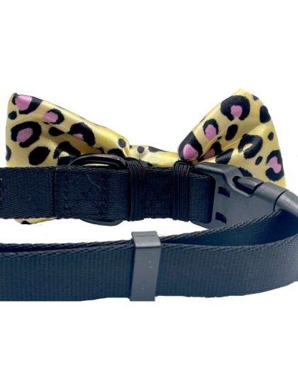 Cheetah Yellow - Cutie Ties Dog Bow Tie - One Size