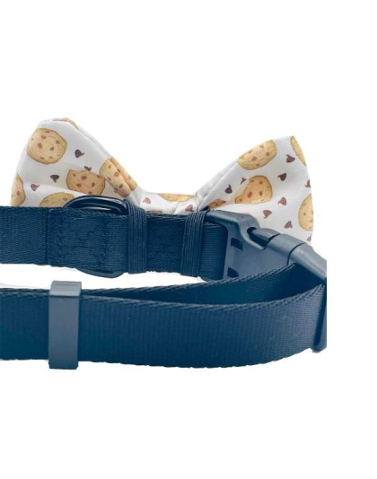 Chocolate Chip Cookie/White - Cutie Ties Dog Bow Tie - One Size