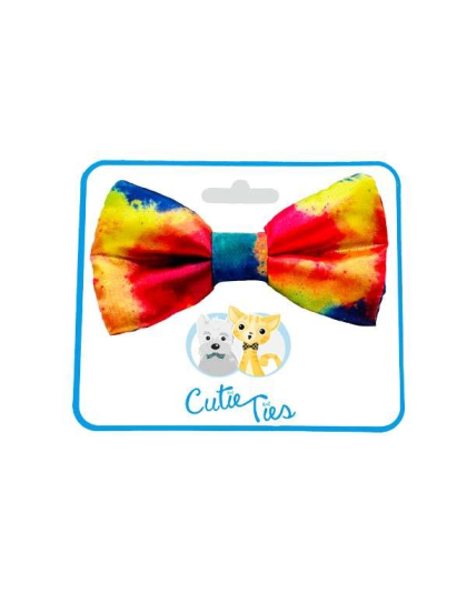 Rainbow Tie Dye - Cutie Ties Dog Bow Tie - One Size
