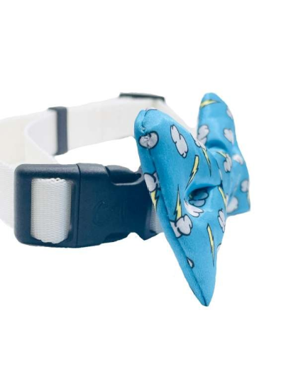 Lightning & Clouds - Cutie Ties Dog Bow Tie - One Size
