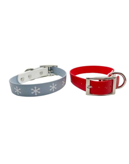 Snowflake - Biothane Buckle Dog Collar - XXL 19-21 inches