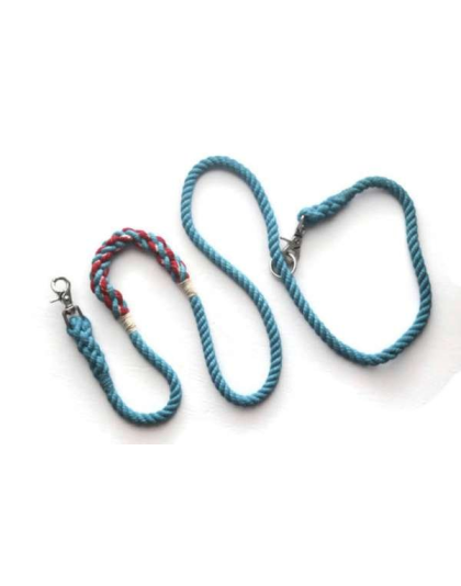 Blue - Hands Free Multifunctional Dog Leash - 10 ft - End to End