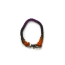 Black, Orange, and Purple  - Rope Dog Collar - 29 inches