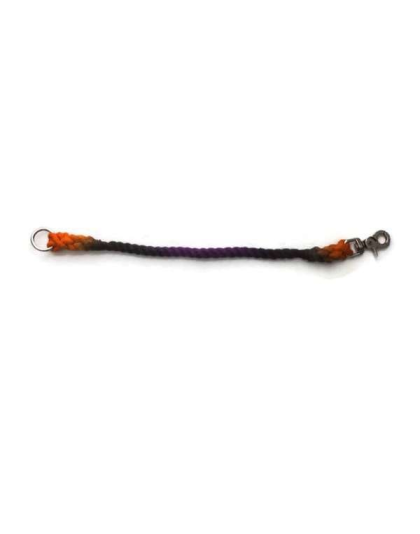 Black, Orange, and Purple  - Rope Dog Collar - 30 inches