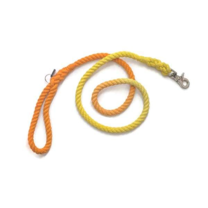 Orange and Yellow  - Rope Dog Leash - Traffic Lead (2 ft)