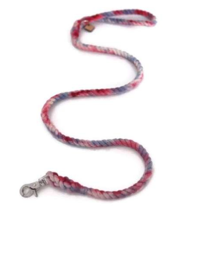Red, White and Blue Tie Dye  - Rope Dog Leash - 4 ft