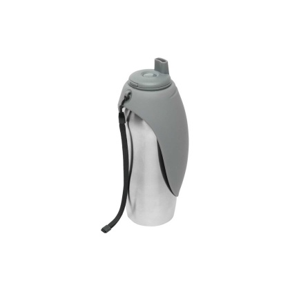 Cool Grey - Messy Mutts Stainless w/Silicone Travel Water Bottle  - 24oz