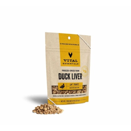 Vital Essentials(R) Freeze-Dried Duck Liver Cat Treats, 0.9 oz