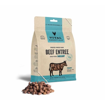 Vital Essentials(R) Freeze-Dried Raw Beef Entree Dog Food Mini Nibs,  - 5.5 oz