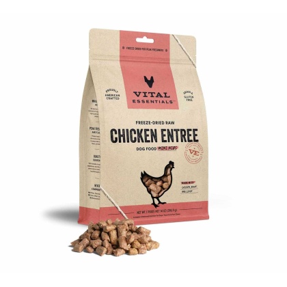 Vital Essentials(R) Freeze-Dried Raw Chicken Entree Dog Food Mini Nibs,  - 14 oz