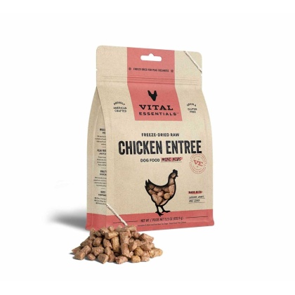 Vital Essentials(R) Freeze-Dried Raw Chicken Entree Dog Food Mini Nibs,  - 5.5 oz