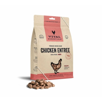 Vital Essentials(R) Freeze-Dried Raw Chicken Entree Dog Food Nibs, 14 oz
