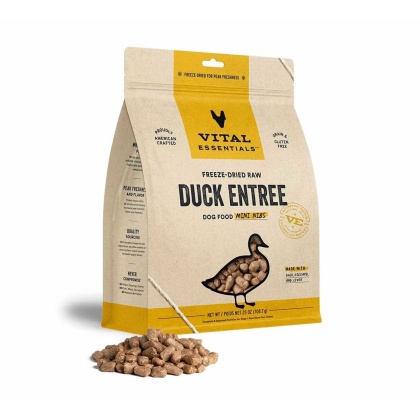 Vital Essentials(R) Freeze-Dried Raw Duck Entree Dog Food Mini Nibs,  - 25 oz