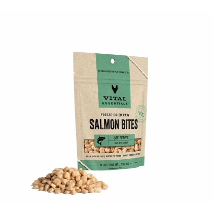 Vital Essentials(R) Freeze-Dried Salmon Bites Cat Treats, 1.1 oz
