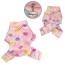 Pink - Ultra Plush Colorful Hearts Turtleneck Pajamas - S