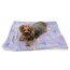 Purple - Ultra Plush Colorful Bones/Paws Blanket - 30" x 20"