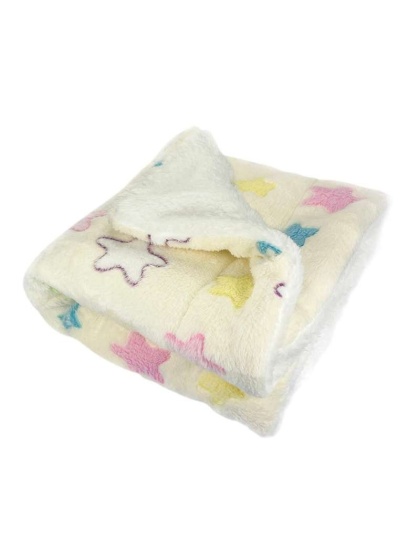 Yellow - Ultra Plush Colorful Stars Blanket - 30" x 20"