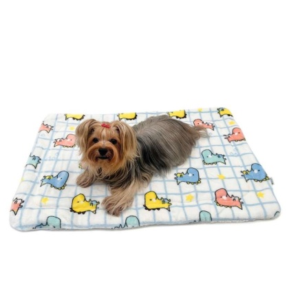 White - Ultra Plush Colorful Dinosaurs Blanket - 30" x 20"
