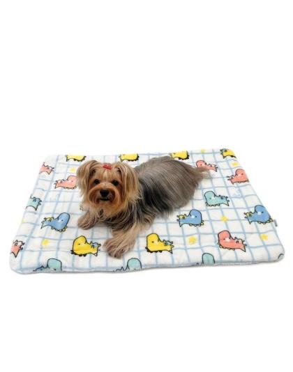 White - Ultra Plush Colorful Dinosaurs Blanket - 30" x 20"