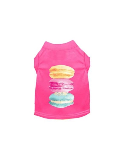 HOT PINK - It's A Macaroon Summer- Dog Shirt - 2X Large