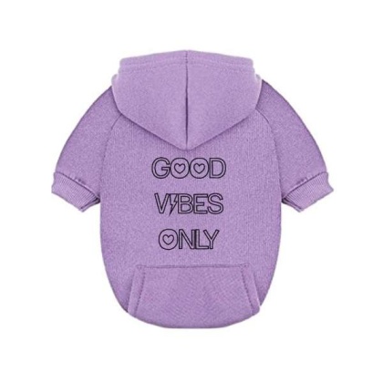 Good Vibes Only Lighting Bolt Dog Hoodie - X-Large: 10 - 13 lbs