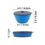 Mr. Peanut's Collapsible Silicone Camping Bowl with Lid & Foldable Fork - 30oz