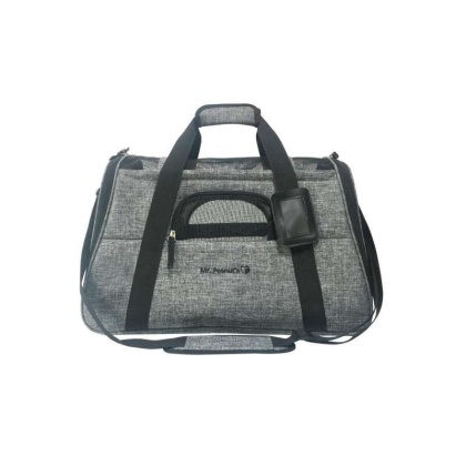 Platinum Gray - Mr. Peanut's Copper Series Airline Capable Pet Carrier, Tall Profile Soft Sided Luxury Travel Tote - 19 in L x 10.5 in W x 12 in H