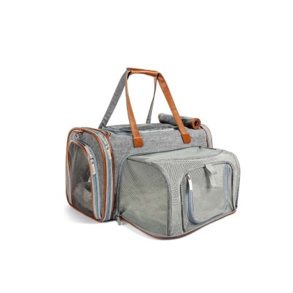 Platinum Gray - Mr. Peanut's Gold Series Standard Size Expandable Pet Carrier - 18 in L x 10.5 in W x 11 in H