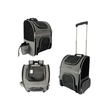 Mr. Peanut's Malibu Series Backpack Pet Carrier Stroller With Detachable Wheelbase - 18 in L x 10 in W x 3 in H